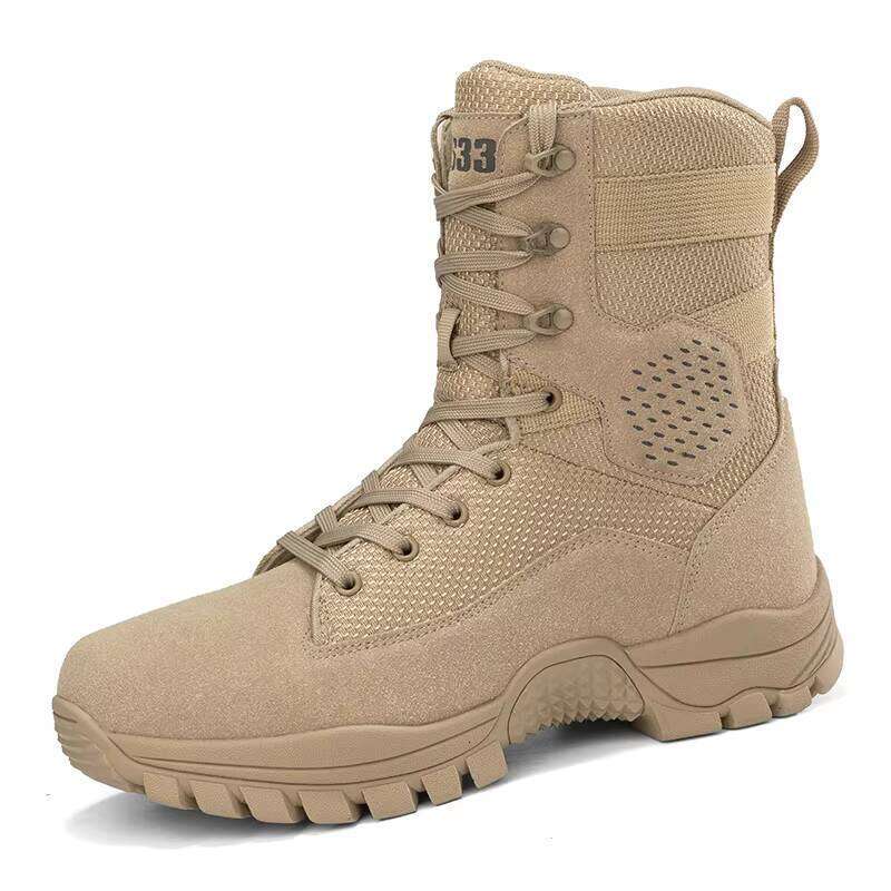 Outdoor Hiking Mountaineering Training Boots, Men's Wear-resistant and Anti slip Desert Tactical Boots