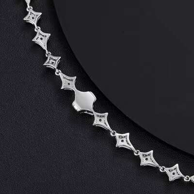 New Iced Bling Star D VVS Moissanite Bracelet 100% 925 Sterling Gold Silver Color Hip Hop Bangle for Men Women Charm Necklace