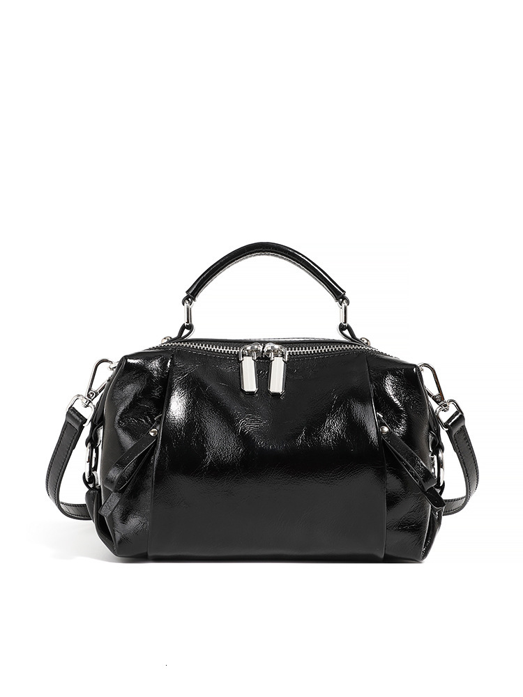 Free Shipping 2025 Luxury Spring/summer New Versatile Handbag Designer Bags Top Layer Cowhide Single Shoulder Boston Women's Bag