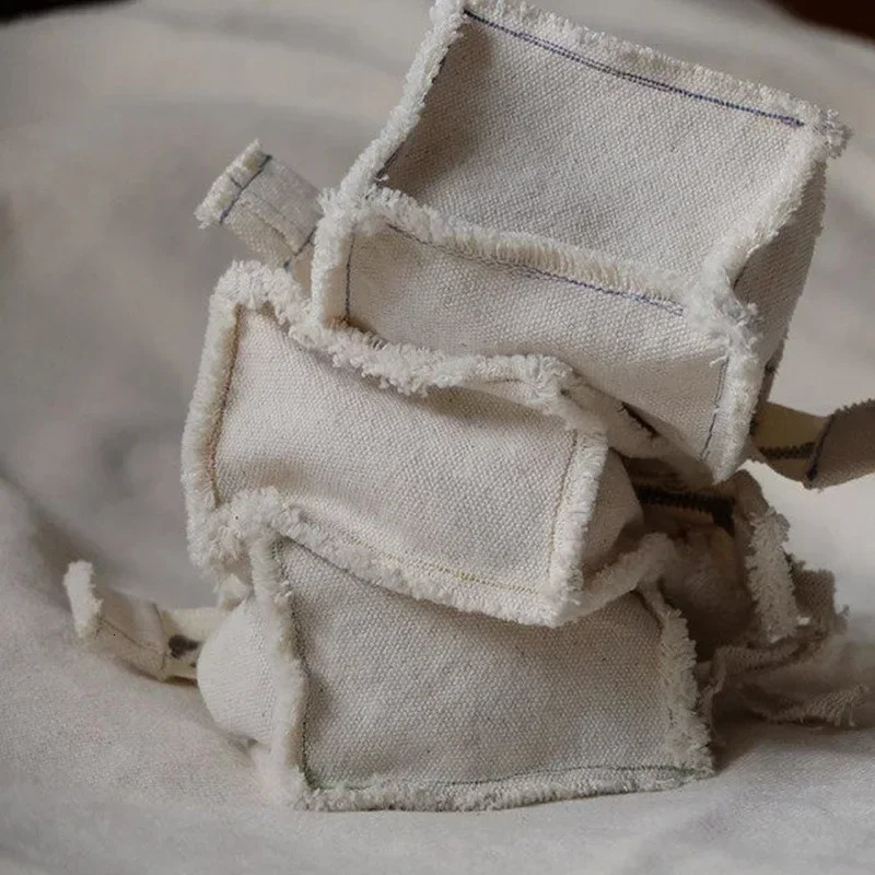 Ins White Small Thicken Canvas Coin Bags Purse Mini Zipper Bus Working ID Credit Card Holder Earphone Keys Money Storage Bags 250614