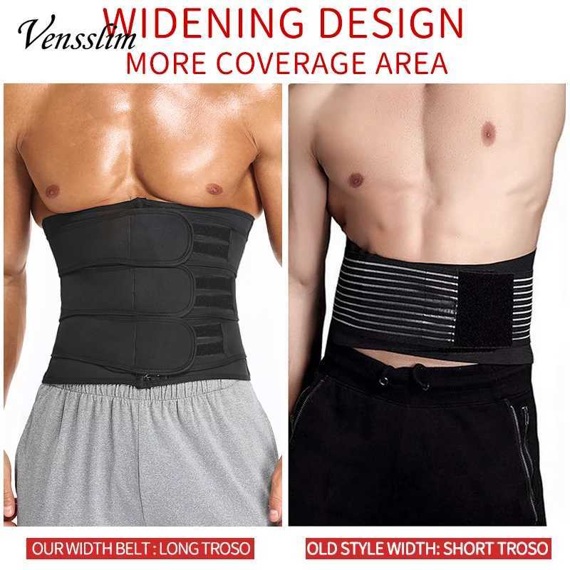 Vensslim Mens Hot Neoprene Workout Waist Trainer Corset Sauna Sweat Slimming Belly Trimmer Cincher Belt Weight Loss Slim Strap W250616