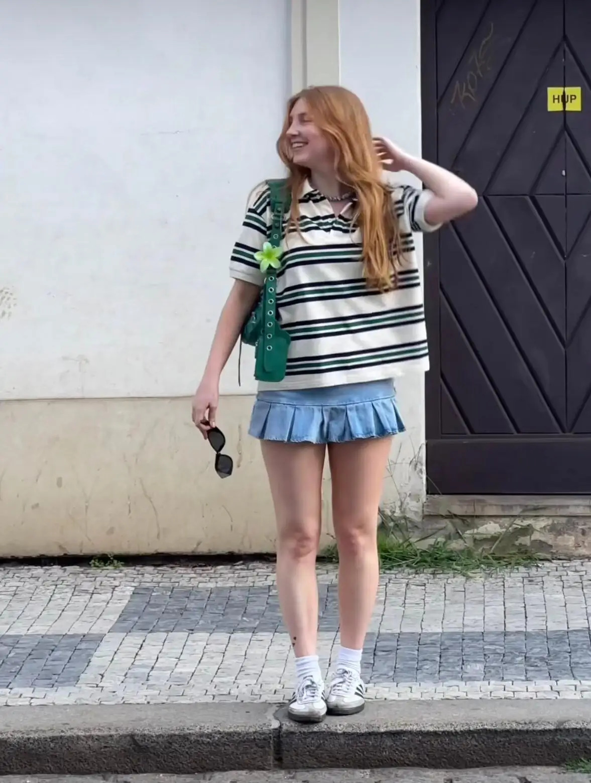 Summer Ladies Polo Shirts Woman Shorts Short Sleeve Brown Striped Vintage Clothes Polo Shirts Mujer Streetwear Crop Tops Casual 250614