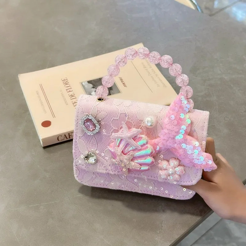Children Crossbody Bags Pearl Purse and Handbag Cute Princess Bag Women Shoulder Treasure Mother Kids for Girl 250615