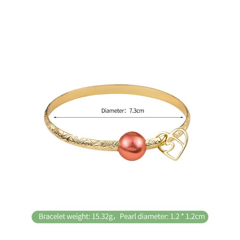 Cring Coco Hawaiian Bangle Woman New Designer Pearl Heart Charm Summer Beach Jewelry for Women Mothers Day Z250616
