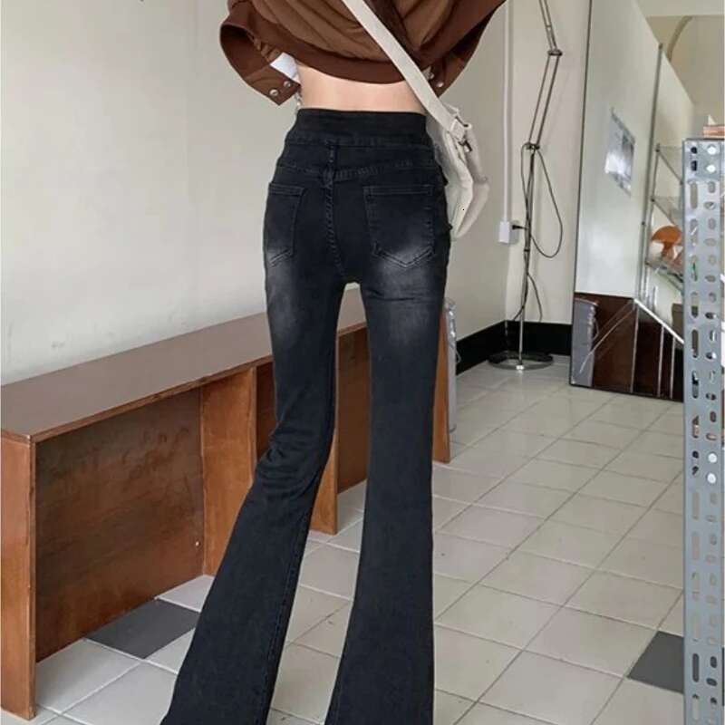 Woman Jeans Slim Fit High Waist Denim Pants for Women on Sale Unique Chic and Elegant Cheap Emo Retro Fashion Casual Trousers