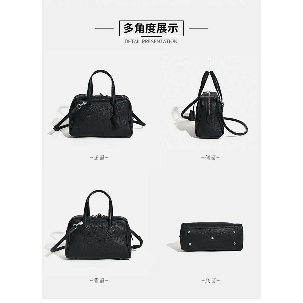 2025 Spring Brand new top leather Victoria small leather women's bag simple bowling hand messenger bag Fashion Lock Shoulder Bags 01
