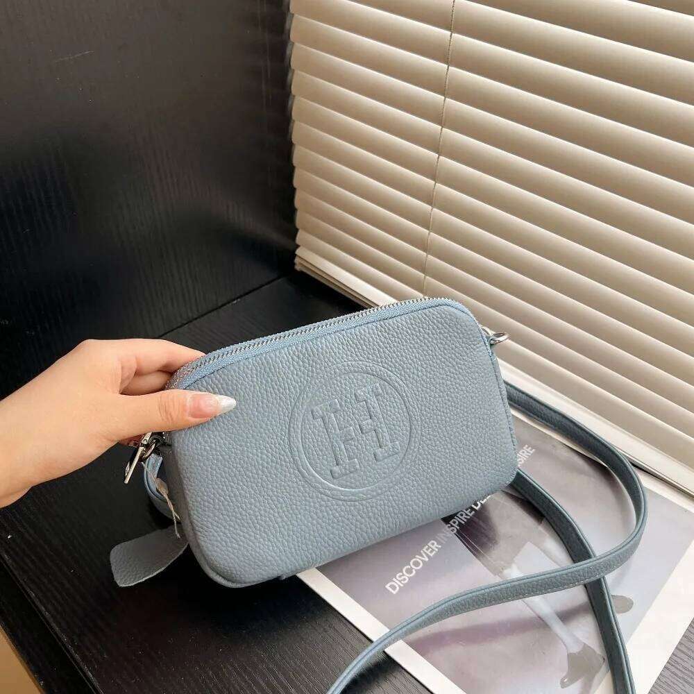 Retro Solid Color Women's Handbag Soft Cow Leather Messenger Phone Durable Single Shoulder Bag