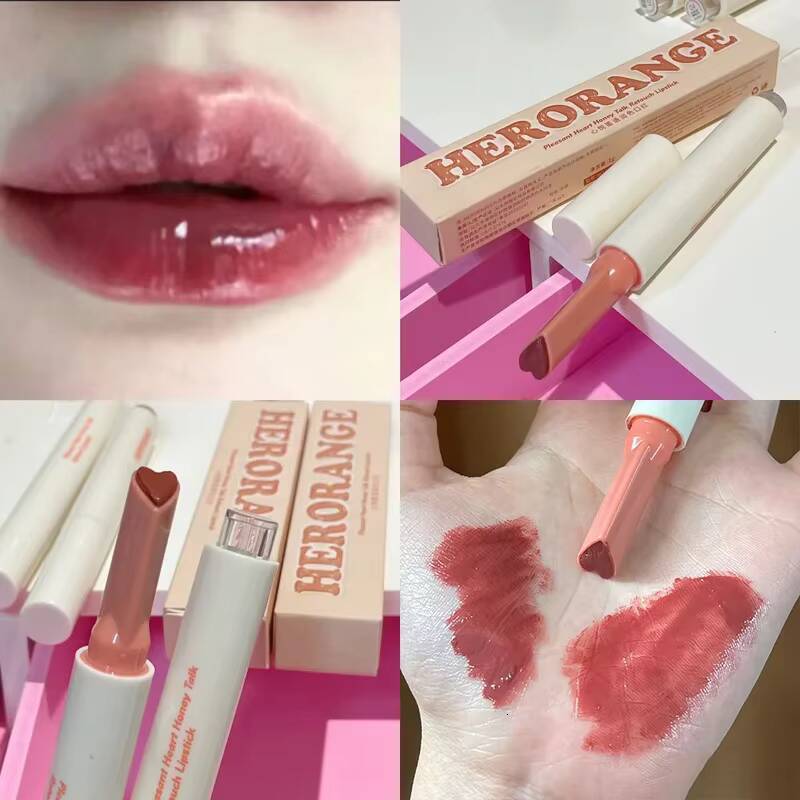 Frozen Tea Mirror Glaze Hydrating Solid Gloss Glass Jelly Rose Lip Tint Balm Multi Color Moisturizing Lipstick Pen happy