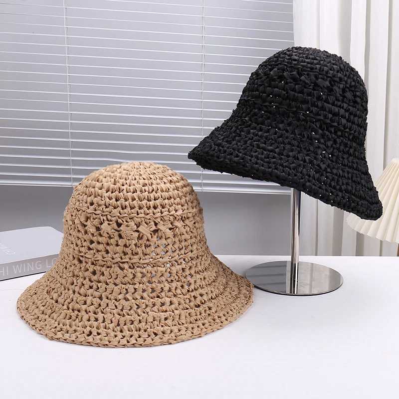 Fashionable Summer Solid Color Breathable Casual Outdoor Travel Picnic Vacation Sunshade UV Protection Hat with Hollow Design M250616