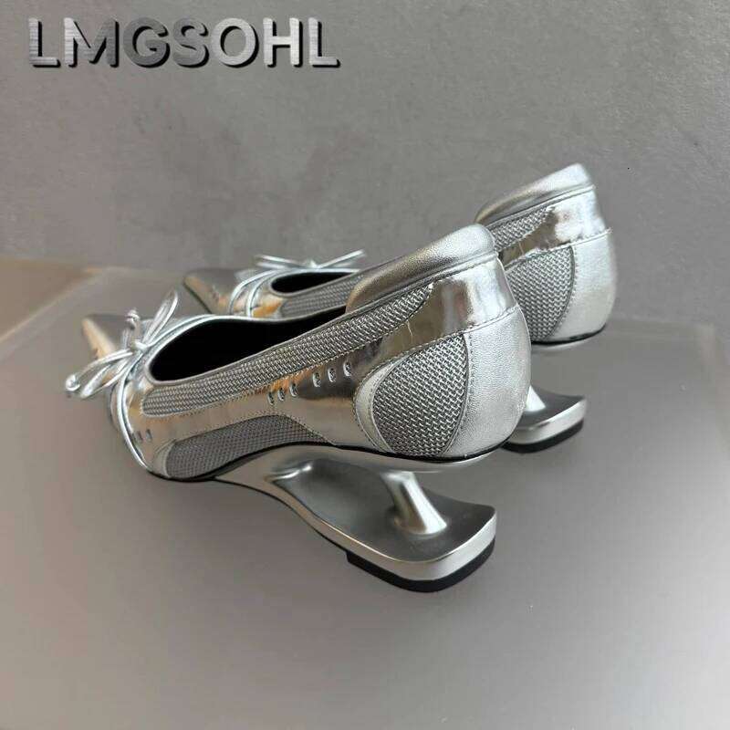 Bow Women Pointed Toe High Heels Shoes Sexy Summer Sandals 2025 New Designer Party Wedges Woman Pumps Zapatillas