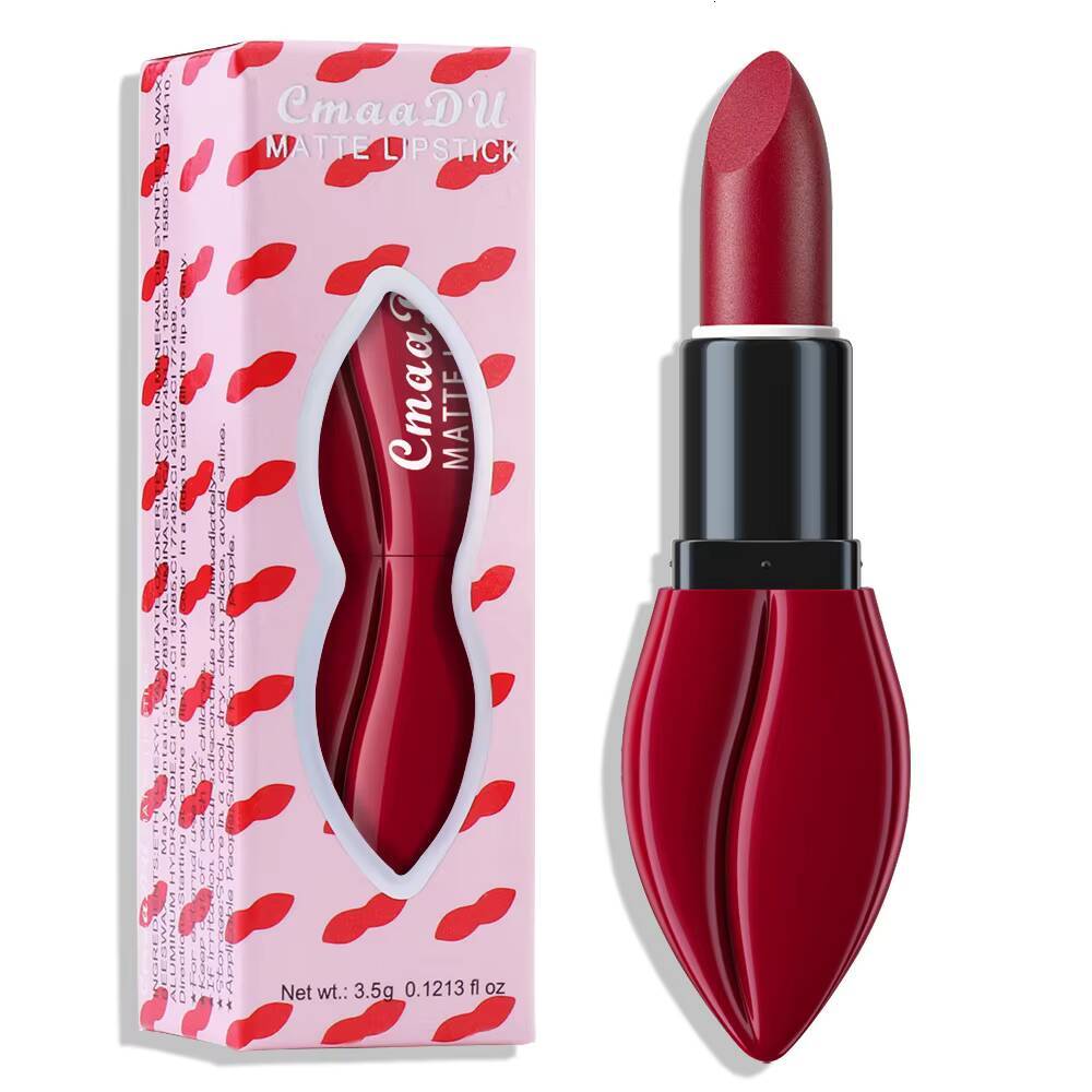 10 Colors Waterproof Big Mouth Nude Matte Long Lasting Lip Stick Not Fading Sexy Red Velvet Lipsticks Makeup Cosmetic happy