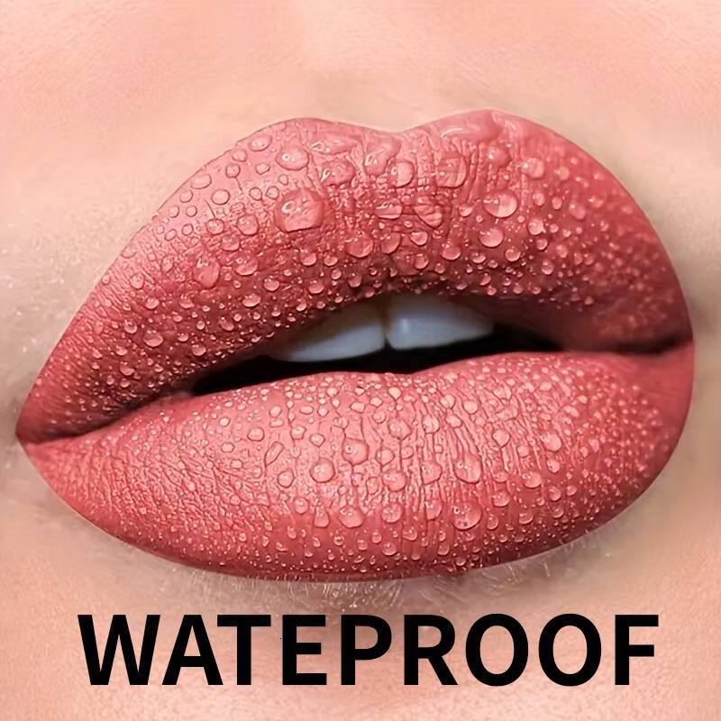 Luxury Long-lasting Waterproof Velvet Matte Liquid Lipstick - Hydrating, High Pigment, Smudge-proof, Lightweight happy