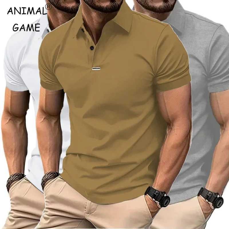 New Mens Short Sleeve Polo Shirts Golf T Shirts Man Summer Moisture Wicking Athletic Casual Shirts Breathable Lightweight Tops W250616