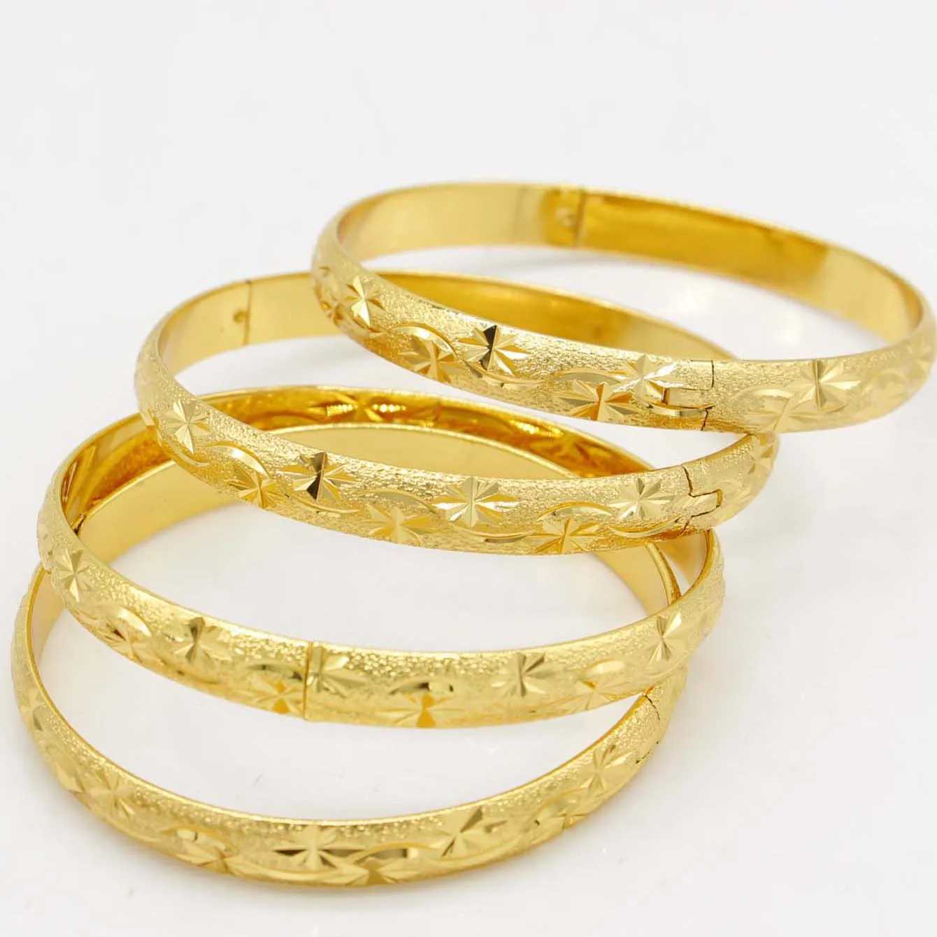 Adixyn 1 piece Luxury Gold Color Bangle For Women Dubai Man Cuff Jewelry Indian Wedding Arab Bridal Gifts Z250616