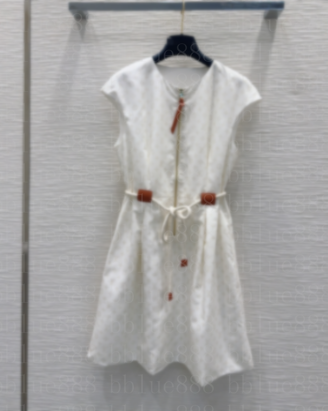Summer Womens Dresses 25ss designer women Letter jacquard dress lady luxury Ladies Sleeveless skirt white S M L 615