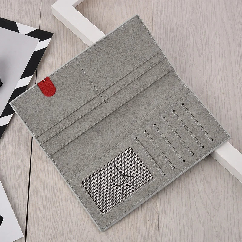 Long Mens Wallet Thin Vintage Frosted Soft Leather Billfold Mens Personalized Fashion Student Ticket Holder Moneybag 250614