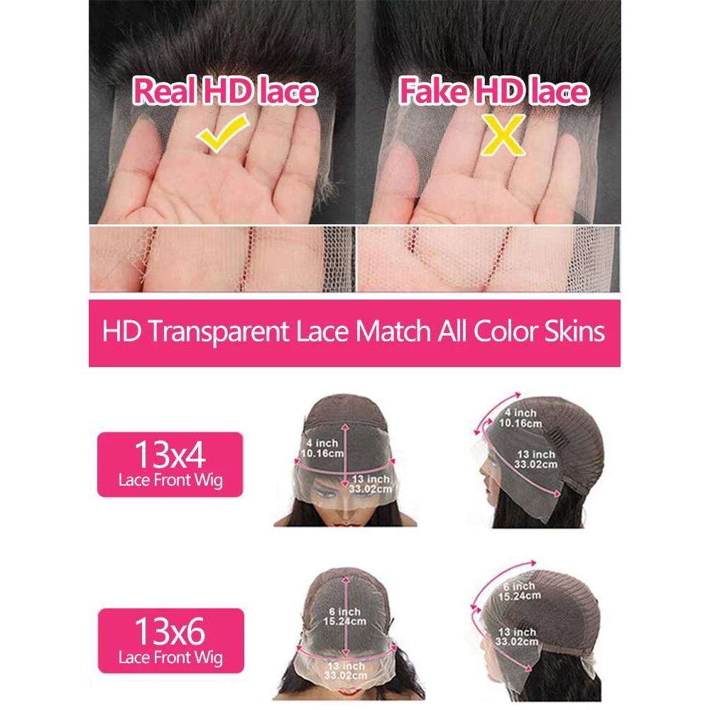 30 40 Inch Curly 13x6 HD Transparent Lace Front Human Hair Wigs Brazilian 250 Density Deep Wave 13x4 Frontal Wig For Women