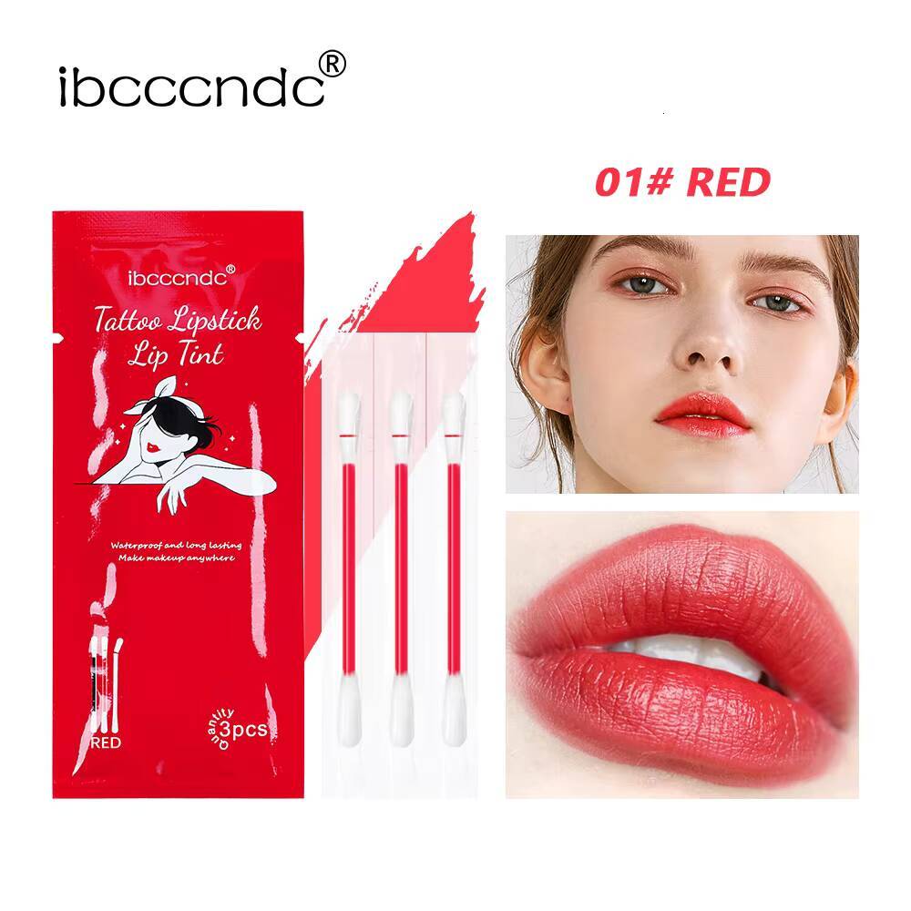 New Cotton Swab Tattoo Lipstick Velvety Waterproof Matte Gloss Portable Lip gloss Women Use Of Vacation Tourism happy