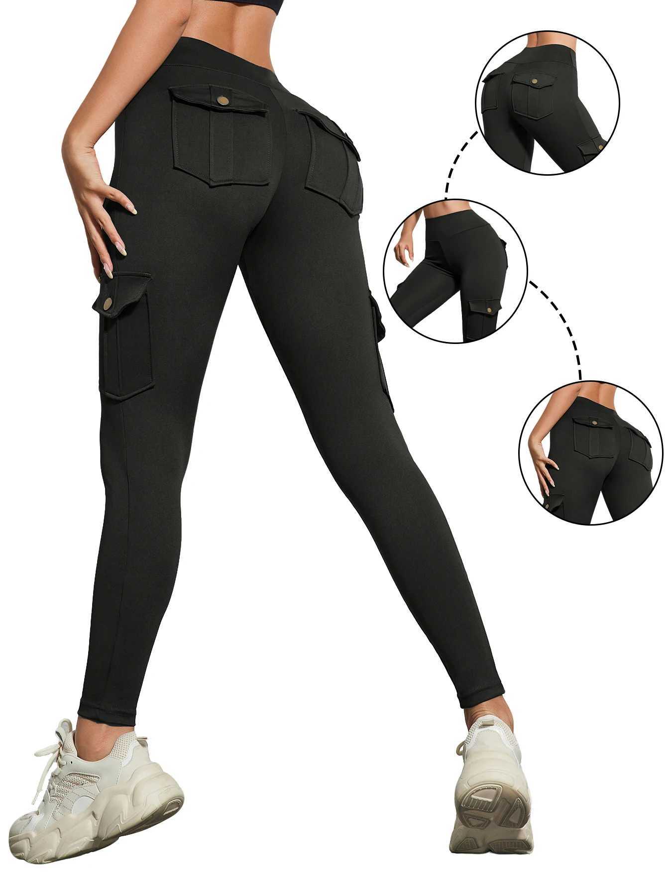 1/3 PCS Washed Print Work Pocket Women Leggings Elastic Butt Lifting Fitness Tights 2025 New Athletic Pants Fashion StreetwearXJ250616