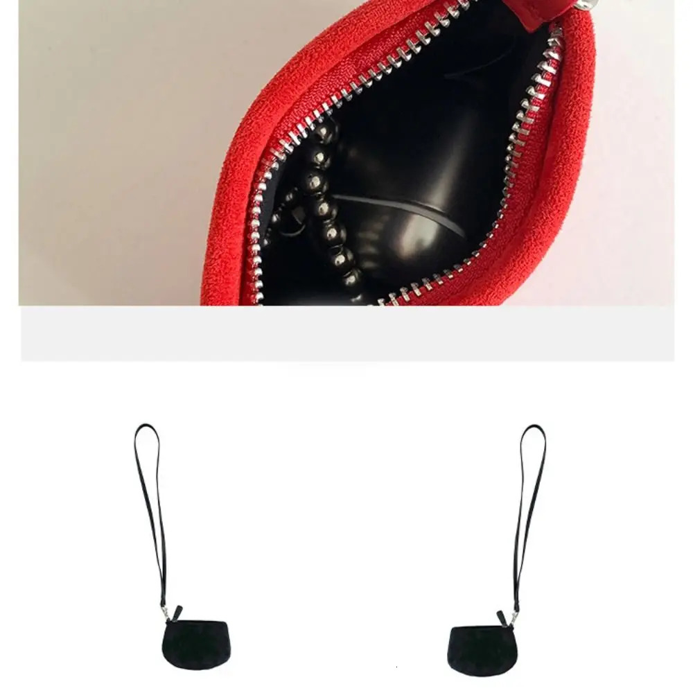 Ins PU Leather Suede Coin Purse Shoulder Bag Hanging Neck Lanyard Wallet Solid Color Purse Mini Storage Bag Travel 250614