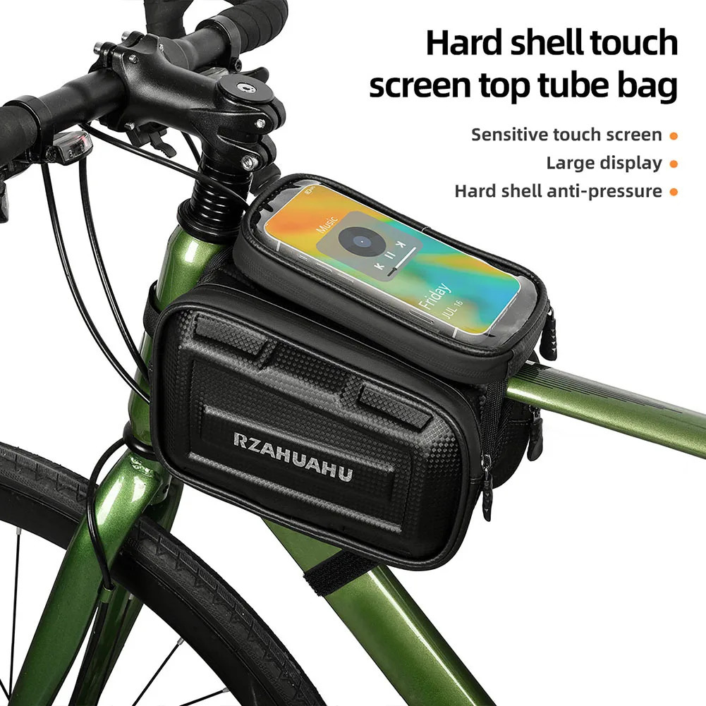 3L Bicycle Front Frame Bag Support Touch Screen Bike Phone Holder Large Capacity Cycling Top Tube Bag MTB Bicycle Accessories 250610
