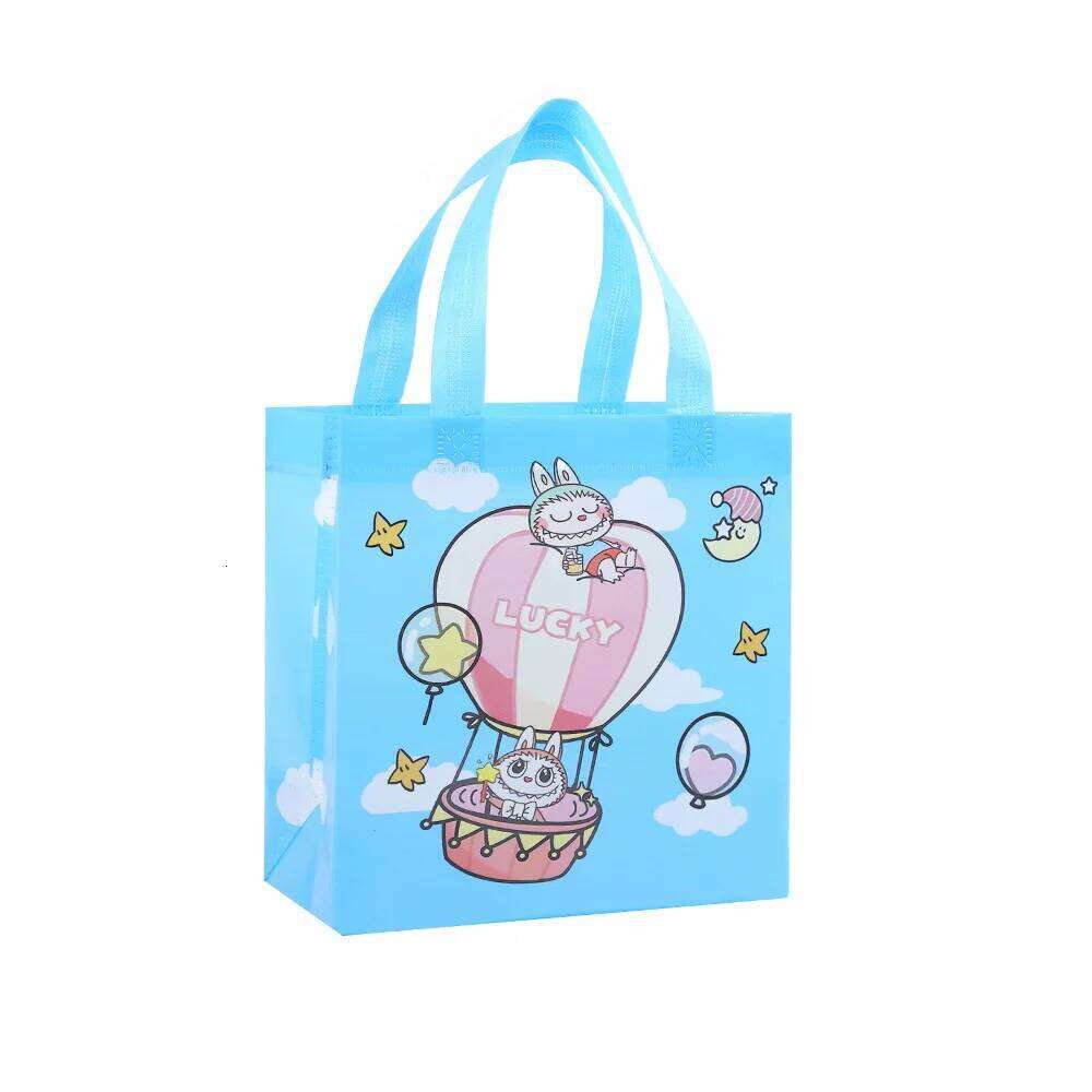 Women's Bags Designer 5/10Pcs Cartoon Labubu Candy Snacks Waterproof Non-Woven Gift Tote Bags Shopping Portable Bag For Gifts 23X22x11cm