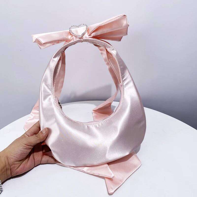 Women's Bags Designer Royal Evening Bags For Women Designer Handbag And Purse New In Satin Bow Tie Ribbon Heart Imitation Dia Shoulder