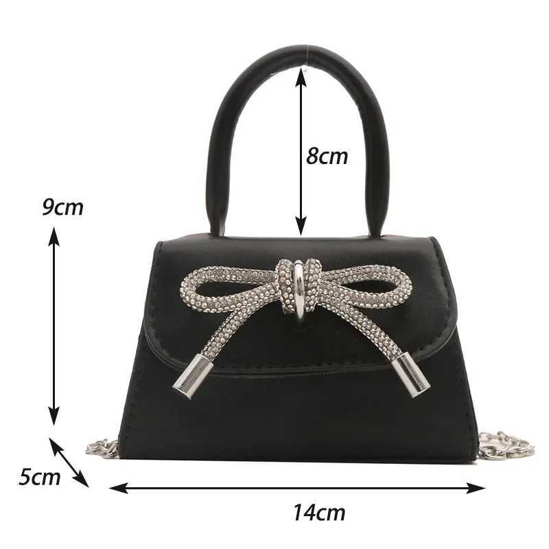 Bow Design Solid Color Mini Shoulder Bag PU Leather Flap Crossbody Bags for Women 2024 Fashion Female Chain Purse and Handbags XJ2520616