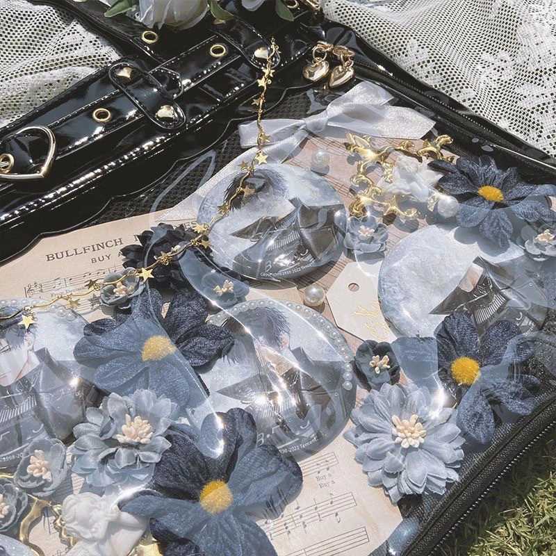 New Original Spicy Girl Cool Ita Bag Large Capacity Transparent Pain Layer Crossbody Bag Love Chain Ulzzang Shoulder Bag HandbagXJ2520616