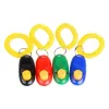 Wholesale Dog Pet Cat Puppy Button Click Clicker Training Trainer Aid Wrist Strap Guide pet dog cat trainer wristband ZZ