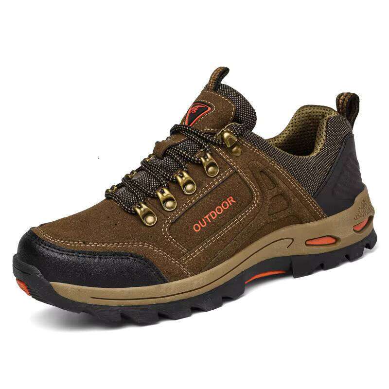 CrowdRise Men's Large Size Outdoor Hiking Shoes - Fashionable Slip-resistant Sneakers for Trekking