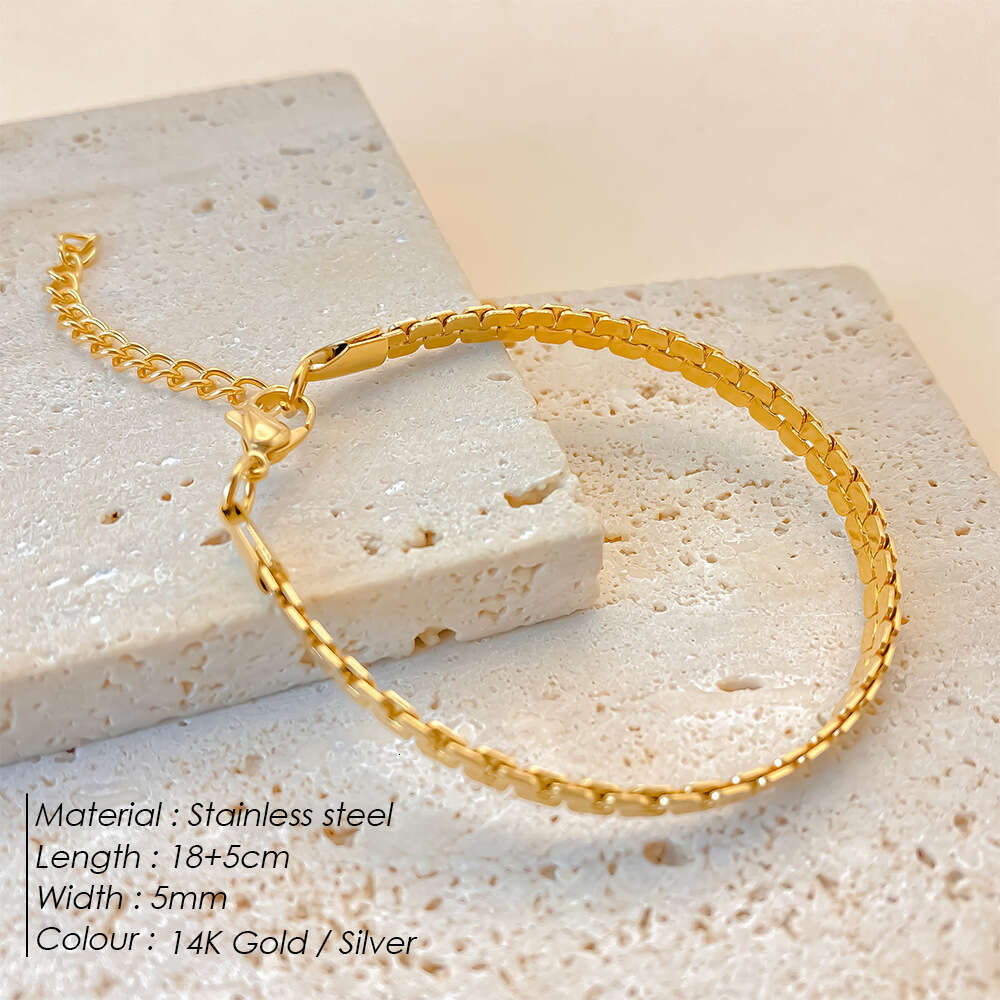 eManco Stainless Steel Bracelet for Men, Non-Fading, High-End Feel, Unique Fashion Niche Design Chain