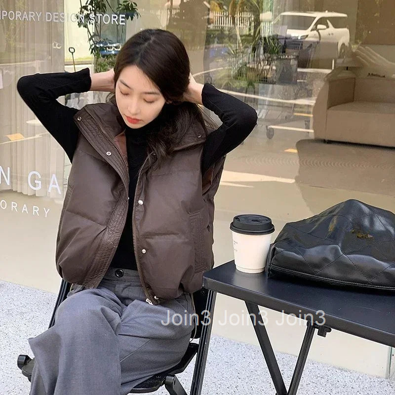 Solid Color Quilted Drawstring Womens Vests New Outerwear Working Pretty Trend 2025 Lady Giletes Casual Elegant Coats on Sale