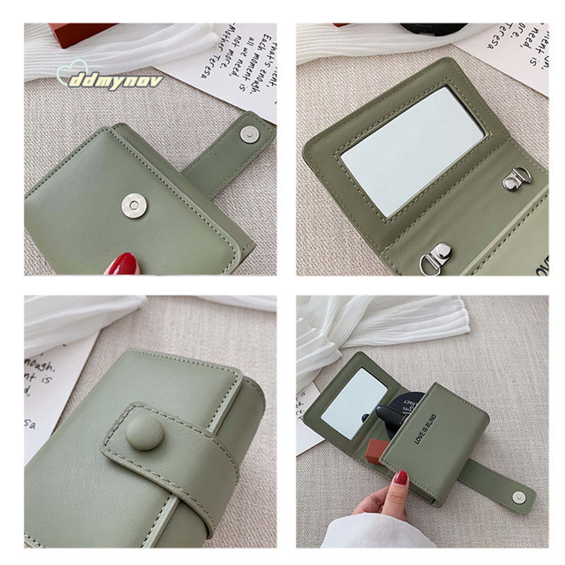 Mini Portable Crossbody Makeup Mirror Small Lipstick Powder Storage Cosmetic Bag ddmynov ddmynov ddmynov