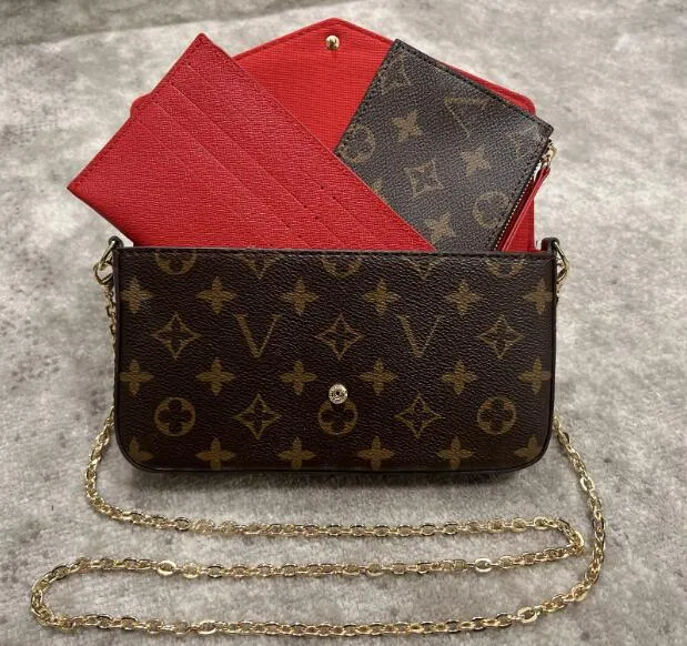 Bags Set Top Luxury Designer Wallet Shoulder Women Classic Flower Pochette Bag Leather Clutch Tote Messenger Bags