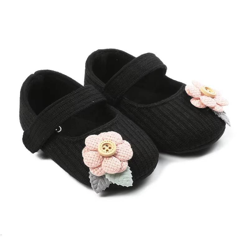 Bobora First Walkers Princess Infants Baby Girl Cute Flower Casual Shoes Soft Sole Anti-Slip Prewalkers