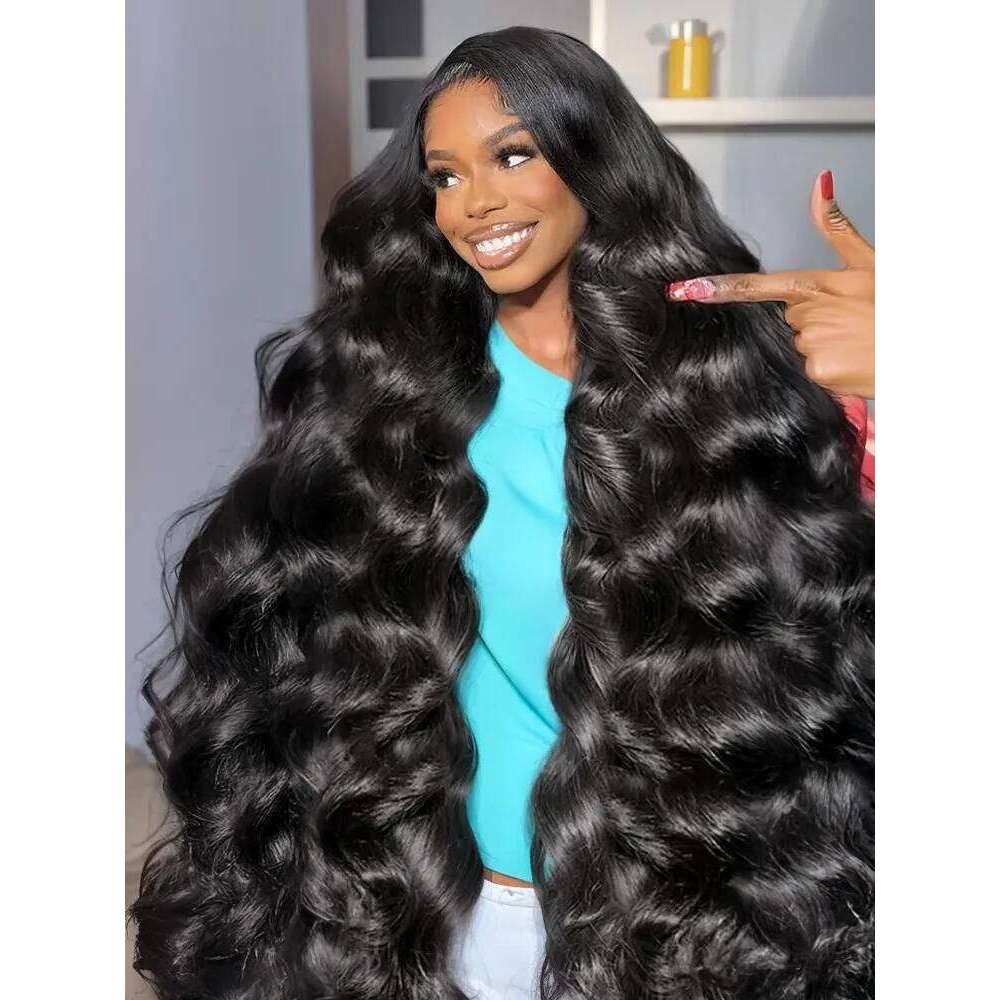 30 40 Inch 250 Density Body Wave 13x6 HD Transparent Frontal Wigs Human Hiar 13x4 Front Glueless 5x5 Lace Closure Wig