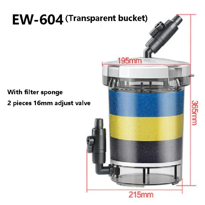 aquarium filter 604 pre filter EW-604 HW-604 external filter aquarium filter bucket 4 PCS filter sponge filter cartridge 250613