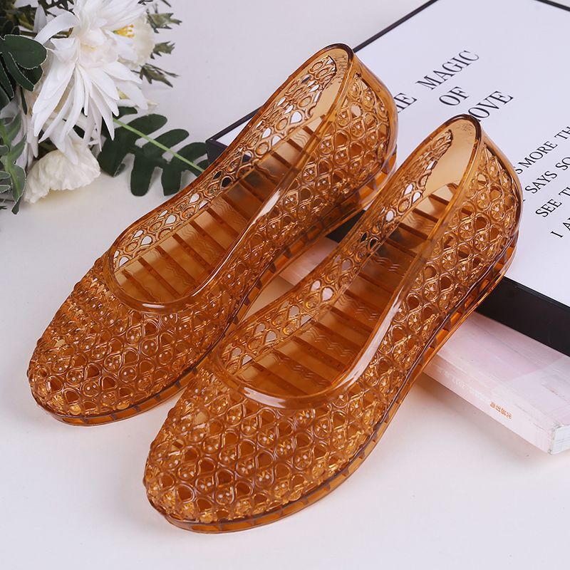 Summer Crystal Hollow Women's Sandals Crystal Hole Fruit Slippers Designer Sandals Beach Fashion Women's Sandals Slippers