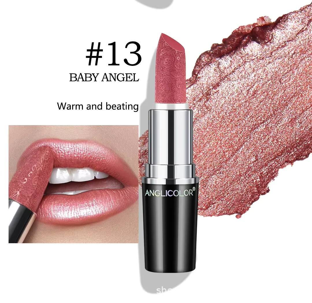 Makeup Non-sticky Non-fading Lipstick Pearlescent Long-lasting Moisturizing Fine Glitter Lip Gloss Hydrating Waterproof Lips Hot happy