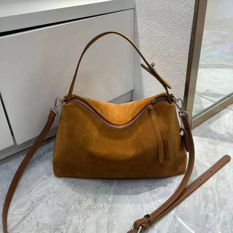 Women's Bags Designer Korean Genuine Leather Hobos Bags For Women Designer Handbag And Purse New In Vintage Cowhide Lock Underarm Shoulder