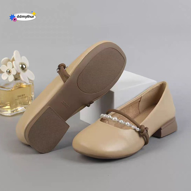 French Low Heel Mary Jane Skirts 2025 New Soft Sole Versatile Gentle Evening Style Single Shoes for Women ddmythur