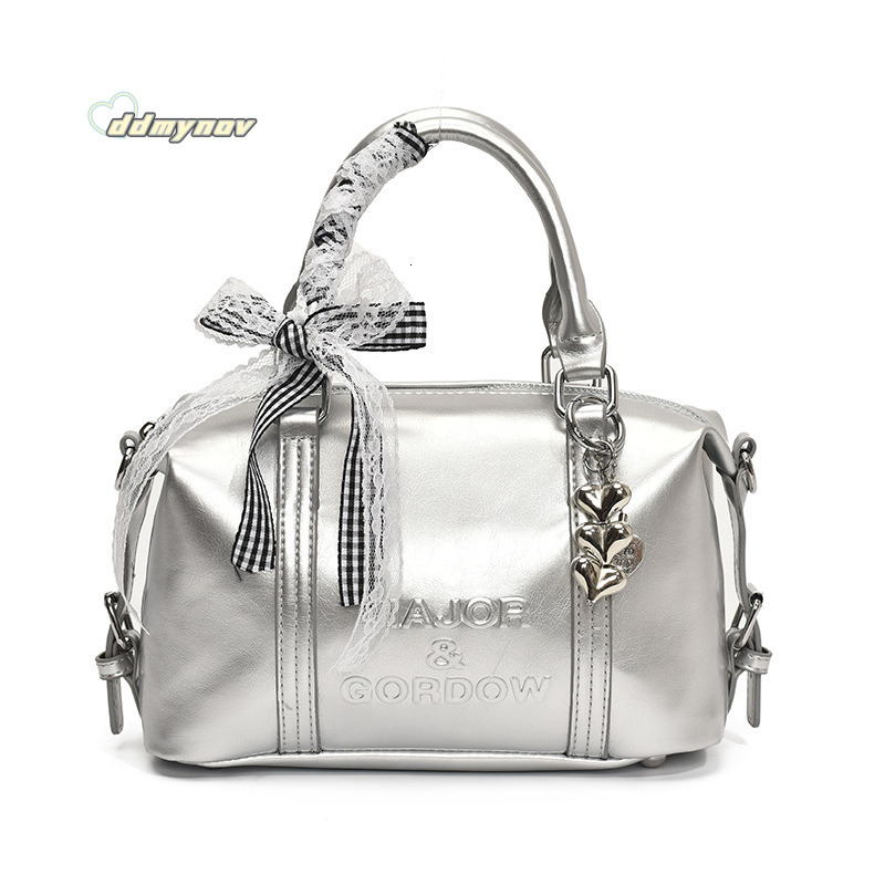 Niche Sweet Style Handheld Boston for Women 2025 Spring New Fashion Solid Color Versatile Shoulder Crossbody Bag ddmynov ddmynov
