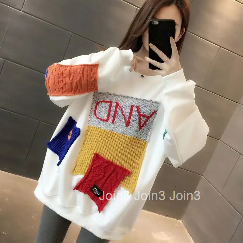 New In Baggy Round Neck Womens Sweatshirts Loose Female Top High Quality M Designer E Cotton 2025 Trend Coat 2000s Pullovers