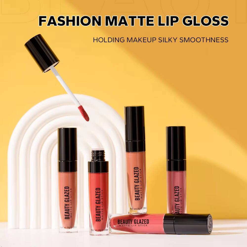 Beauty Glazed 20 Colors Long Lasting Waterproof Matte Lipstick Tint Smooth Lightweight Lip Makeup happy