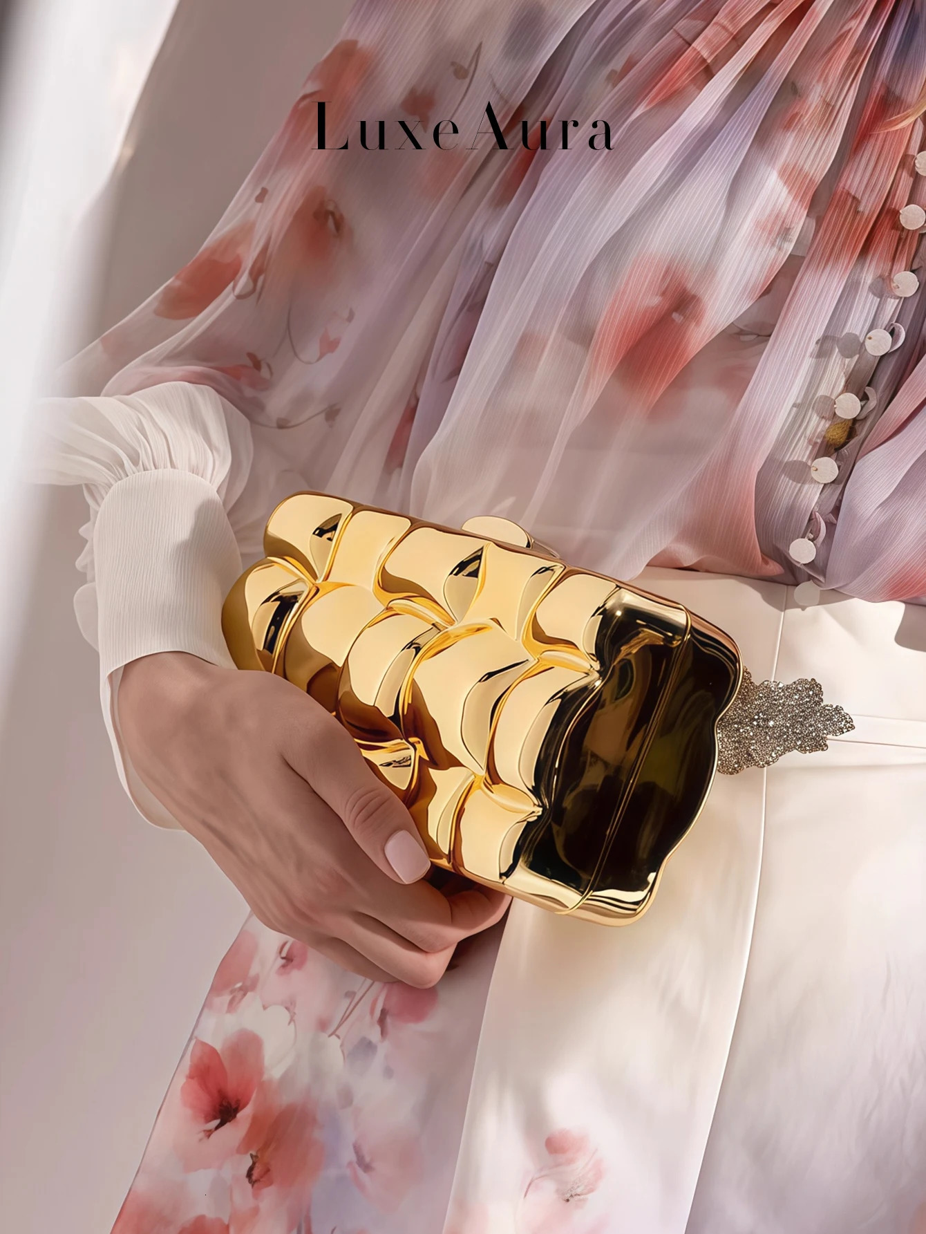 European and American Style Acrylic Evening Bag Ladies Clutch with Fashionable ConcaveConvex Muscle Design MetalLike Re 250614