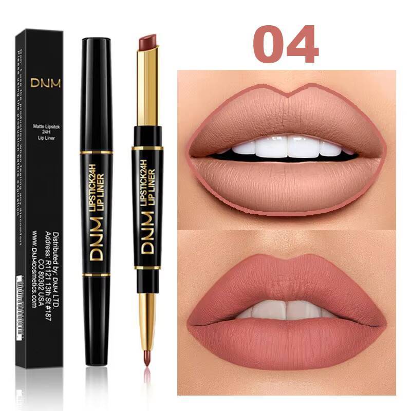 Set Sexy Beauty Long Lasting Waterproof Pigment Matte Lipstick Pencils Moisturizer Lips Makeup Kit happy