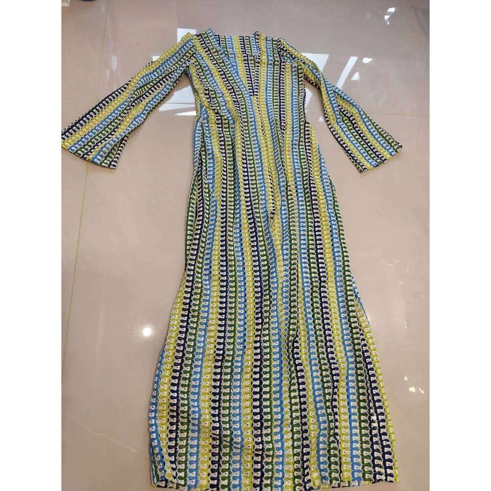 Para Praia Hollow Out Knitted Long 2025 Dress Bikini Swimwear Cover Ups Sexy Beach Outfits For Women Beachwear