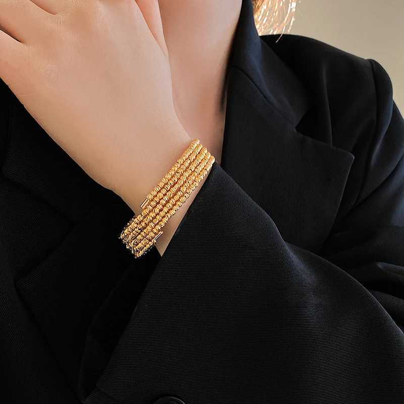 Irregular Geometry Five-Layer Bangles Womens Light Luxury Adjustable Fashion Personality High Sense Hand Jewelry Z250616