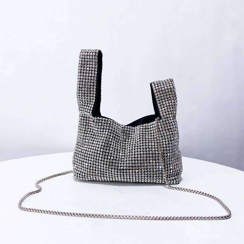 Women's Bags Designer Ladies' Mini Shiny Evening Bags For Women Designer Handbag Purse New In Imitation Dia Chain Strap Shoulder Wrist